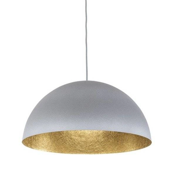 Lampa wisząca SFERA szaro - złota 50cm