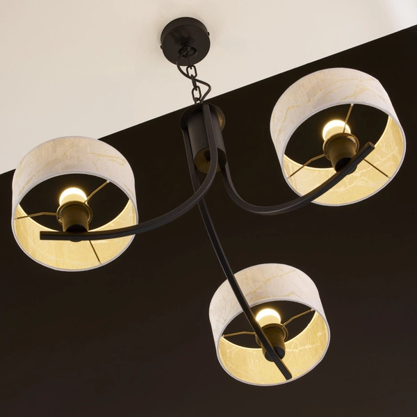 Klasyczny Żyrandol ARTHUR wys. 71cm 3xE27 15W IP20 | czarny
