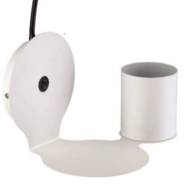 Lampa ścienna ARLES biała z półką i przypornikem na długopisy 5852102