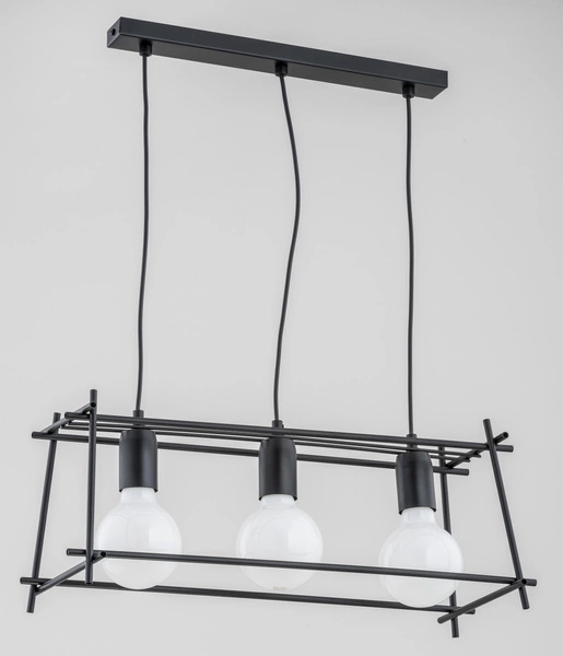 Minimalistyczna lampa NETI MORO 3x E27 wys. 90cm | czarny