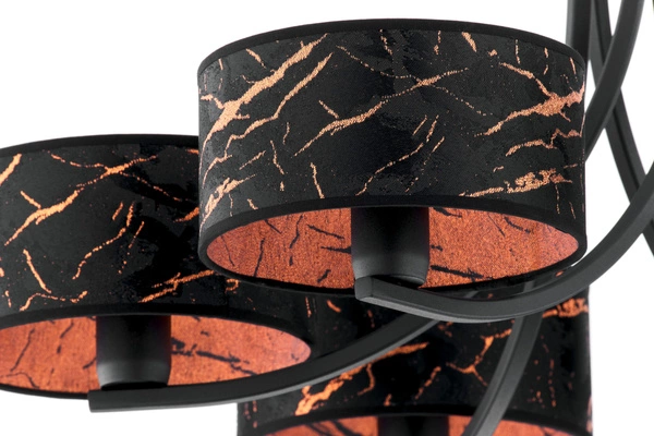 Klasyczny Żyrandol ARTHUR wys. 71cm 6xE27 15W IP20 | czarny