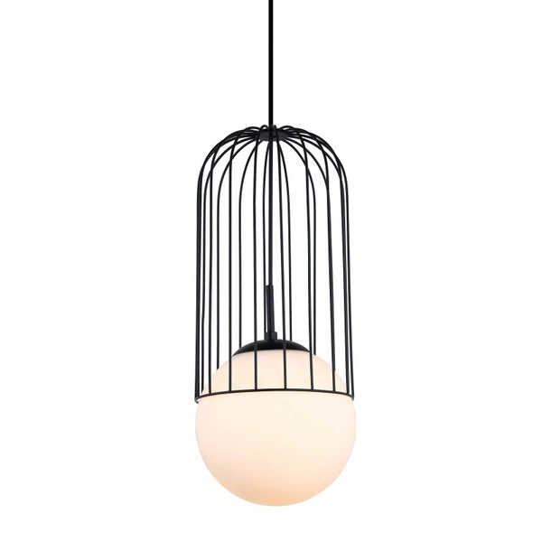 Lampa wisząca MATTY śr. 20cm E27 | czarny/biały