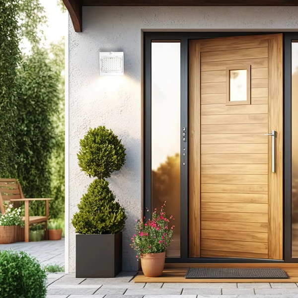 Lampa solarna BUTTERFLY czarna 3,2W barwa neutralna 4000K z czujnikiem ruchu i zmierzchu EKO8824