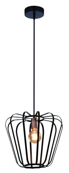 Lampa wisząca JONAS, 31-78483, czarny/miedziany, 1x40W E27