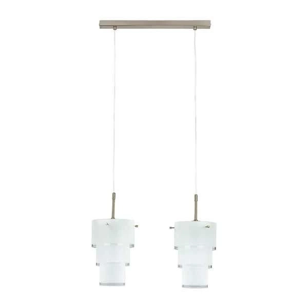 Lampa wisząca listwa CREO chrom/biały szer. 43cm