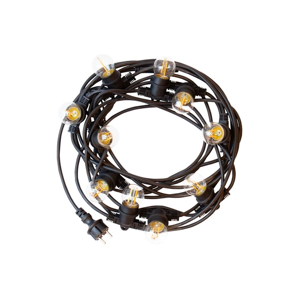 GIRLANDA 250V IP44 5000mm CZARNY łączona