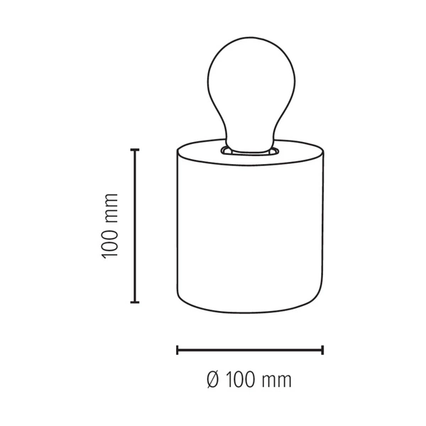 Trongo Okrągła Lampa Stołowa 1xE27 Max.25W Drewno Bukowe/Czarny Kabel PCV 7013309500000