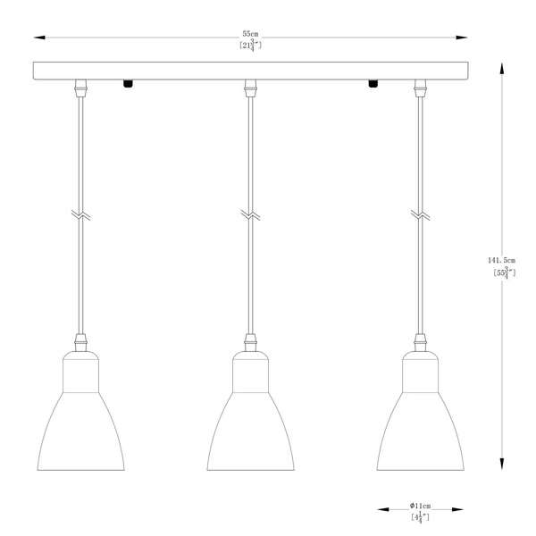 A8102-3A MORA LAMPA WISZĄCA CZARNA/BLACK