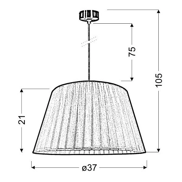 Nowoczesna lampa wisząca TIZIANO 31-27115 fioletowa 1xE27