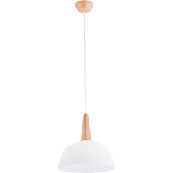 Lampa wisząca ALFA FOTYN DREWNIANA 1xE27 30cm | 9725