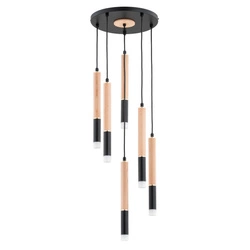 Lampa wisząca ALFA RODEO DREWNIANA 6xG9 30cm | 63218