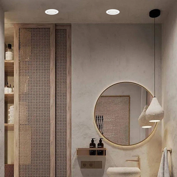 Ruchome oczko podtynkowe do łazienki LAGOS IP65 białe