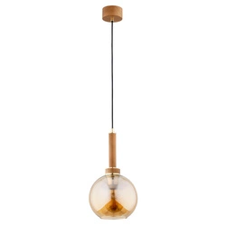 Lampa wisząca ALFA BALERINA DREWNIANA 1xE27 20cm | 61197