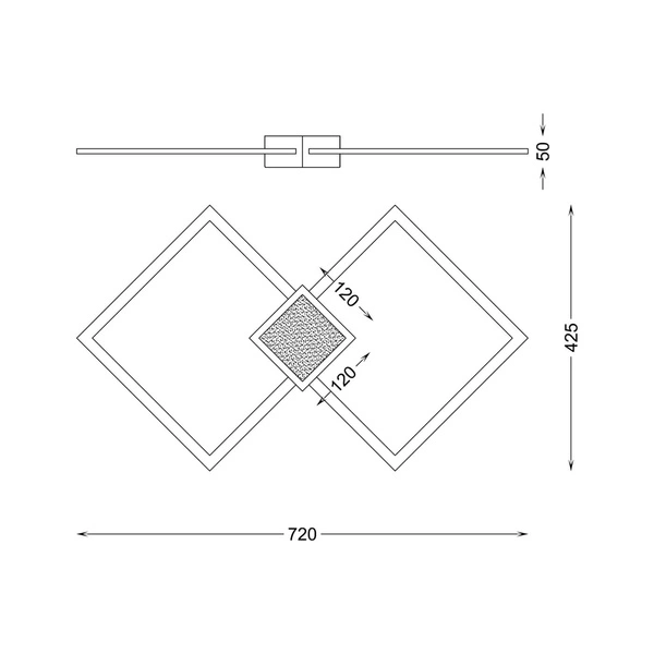 RLX96474-1B HEX LAMPA SUFITOWA ZŁOTA/GOLD