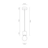 Trongo Round Lampa Wisząca 1xE27 Max.60W Dąb Olejowany/Antracyt/W Oplocie 7061174