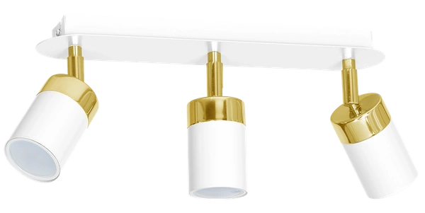 Lampa sufitowa JOKER, MLP6130, biały/złoty, 3x8W GU10