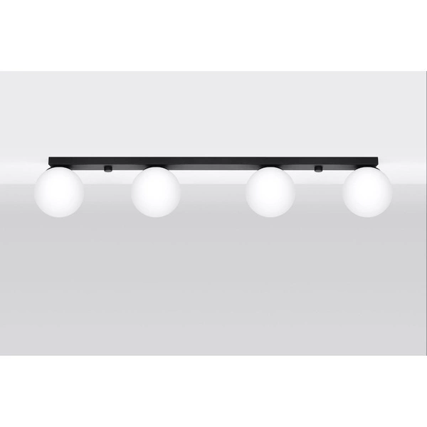 Plafon YOLI 4, czarny z białymi kloszami, 4x40W G9, SL.1154