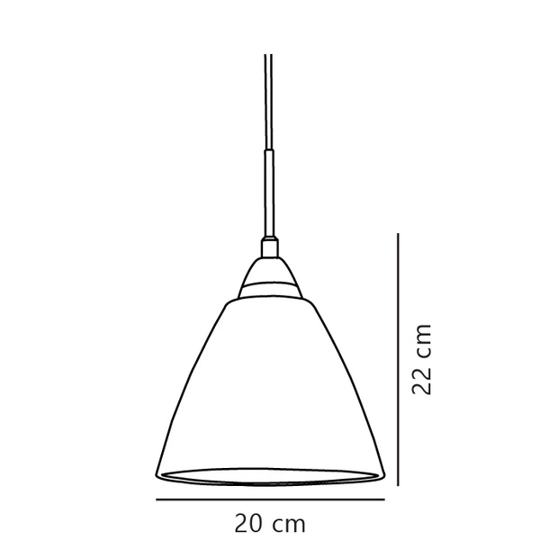 Lampa wisząca READ E27 60W Szkło | Biały opal