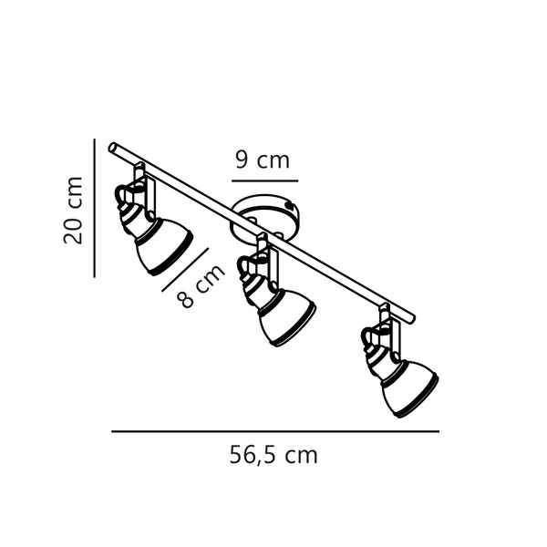 Reflektor ASLAK GU10 35W Metal | Czarny