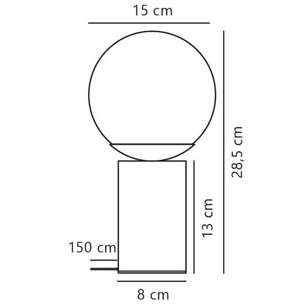 Lampa stołowa LILLY E14 25W Szkło | Brązowy