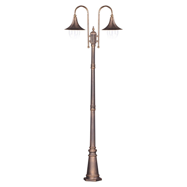 Lampa ogrodowa stojąca K-8127 CZARNY/ZŁOTY z serii BOSTON