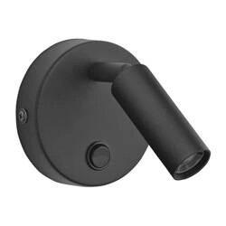 ENZO BLACK KINKIET 1 PŁ G_9 4237