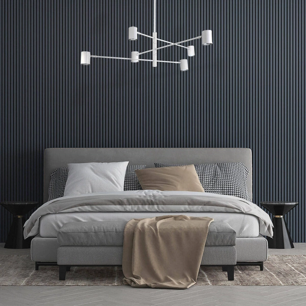 Lampa sufitowa Snow 6, biała, 6x50W GU10