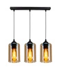 Lampa wisząca BISTRO, czarny/brązowy, 3x40W E27