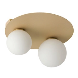 Nowoczesny plafon do biura i domu ARGON 2x G9 12W szer. 33cm | złoty