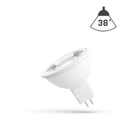 LED MR16 12V 6W SMD 38 ST CW Z SOCZEWKĄ SPECTRUM