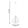 Lampa Wisząca DEMI Biała Stal, E27 60W, SL.0297