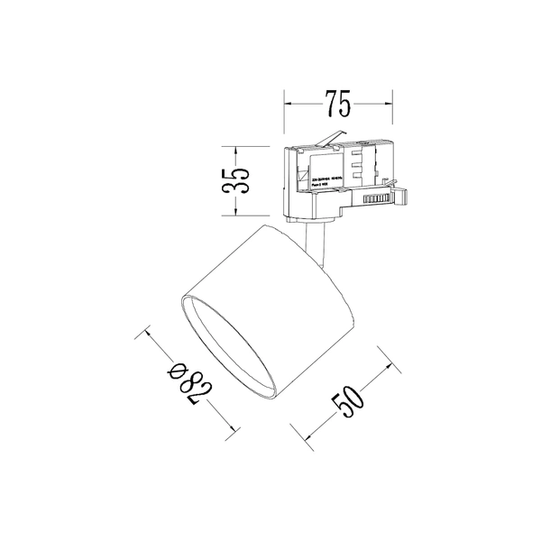 Oprawa Cyklop Track Czarny 1xGx53 3-Obwodowy