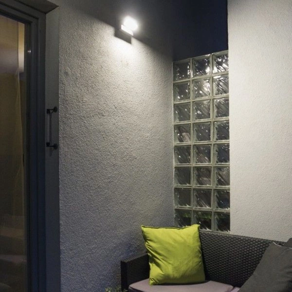 Kinkiet zewnętrzny nad drzwi regulowany przed dom ROTA RT-K100 | ciemny popiel