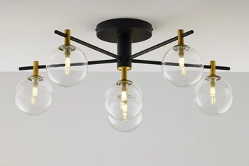 Nowoczesna Lampa sufitowa FIGARO wys. 34cm 6xG9 14W IP20 | Złoty