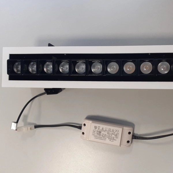 Oprawa wpuszczana sufitowa HARPER 40,4cm 24W LED ciepła biel 3000K | czarny/biały