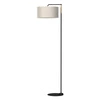 Lampa Podłogowa ATLANTA, MLP7454, czarny/drewno/beżowo-szary, 1x60W E27
