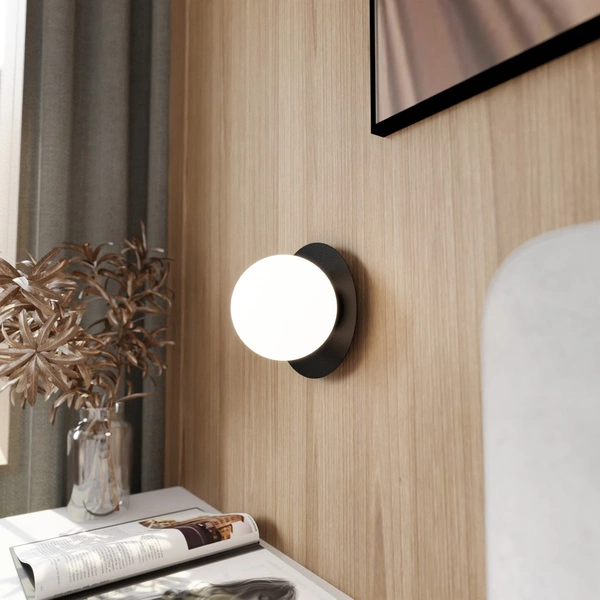 Kinkiet Emibig OSLO K1 Czarny/OPAL 1187/K1