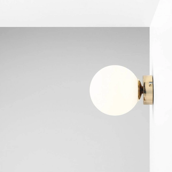 Aldex Kinkiet BALL 1076C30_S, 14 cm, złoty/biały, 1x40W E14