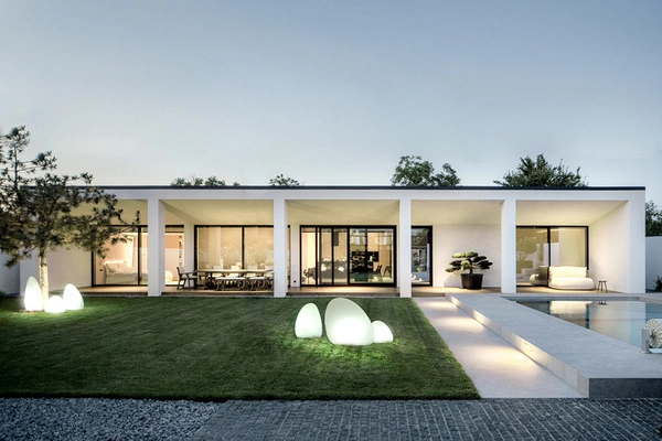 Lampa ogrodowa kamień STONE M 50cm E27 | biały 10580