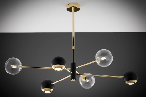 Nowoczesny Żyrandol MOKA wys. 47-69cm 3xG9 3xGU10
14W IP20 | Złoty