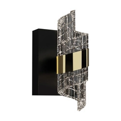 Kinkiet Tonga wys. 22cm 9w LED ciepła biel 3000K | czarny/złoty