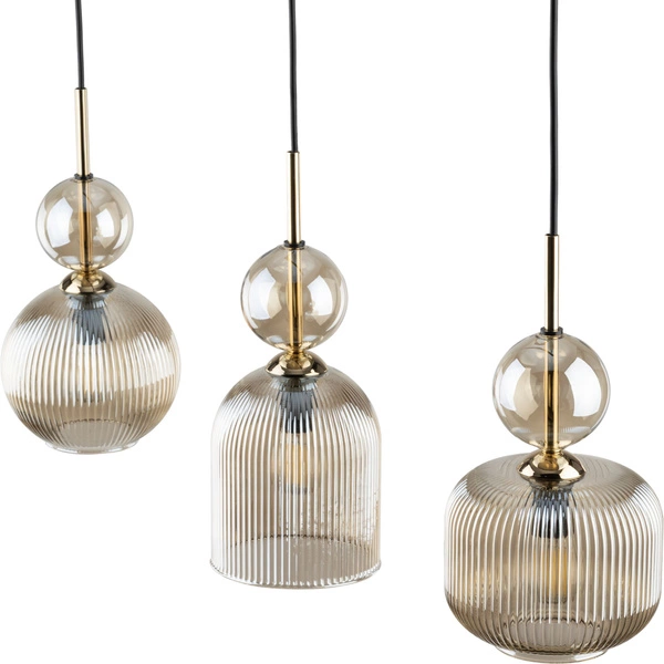 SOPHIA COGNAC LAMPA WISZĄCA 3XE14