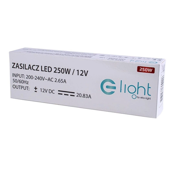 ZASILACZ LED 250W / 12V EKZAS525