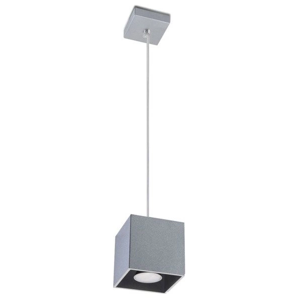 Lampa wisząca Sollux QUAD 1 Aluminium szary 12W LED, SL.0061