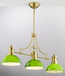 Klasyczna Lampa wisząca PLATINO wys. 170cm 3xE27 15W IP20 | mosiądz szczotkowany