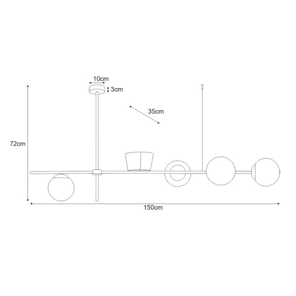 Lampa sufitowa K-4737 z serii VUELTA