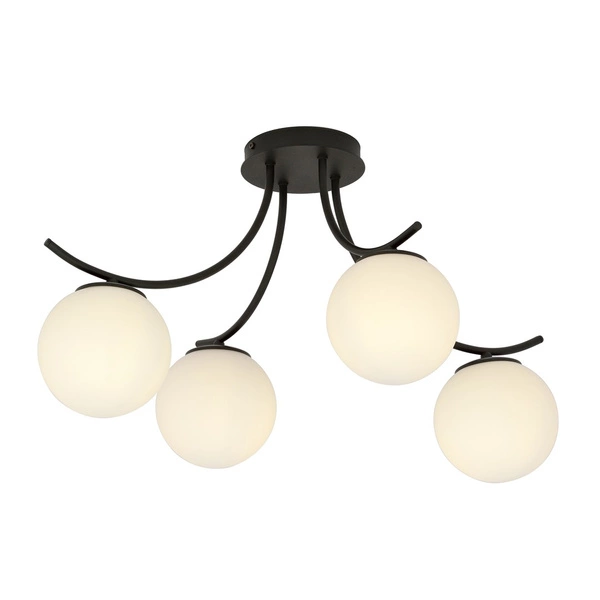 Lampa sufitowa Emibig BOSTON 4 Czarny/OPAL 1109/4