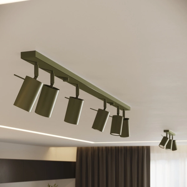 Plafon RING 3P zielony oliwkowy