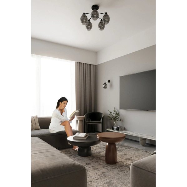 Żyrandol FILLAN 3, czarny/dymiony, 3x60W E27, SL.1144