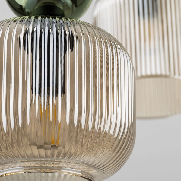 SOPHIA GREEN COGNAC LAMPA WISZĄCA 6XE14